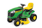 Follow link to the E120 Lawn Tractor, California Model product page.