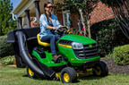 Follow link to the E110 Lawn Tractor with 42-inch Bagger product page.